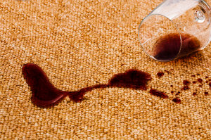 wine spill on carpet